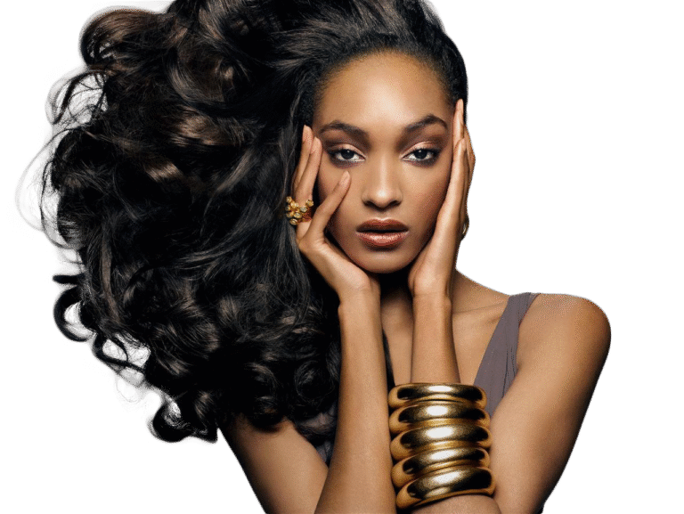 Black woman flaunting hair